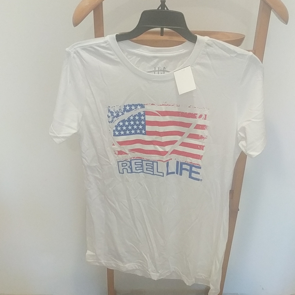 REEL LIFE XLARGE WHITE SHORT SLEEVE T-SHIRT NWOT